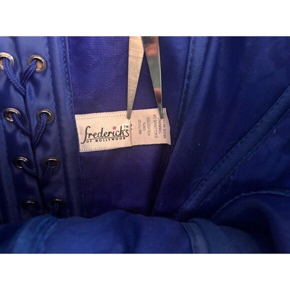 Frederick's of Hollywood Corset Size M Blue - Picture 5 of 8